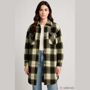 Steve Madden Women’s Wool Blend Long Gray Shacket Medium Nwt